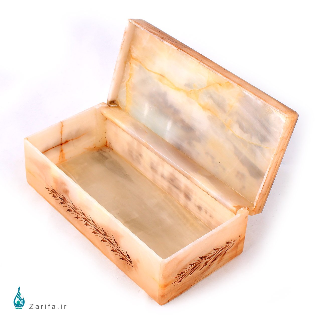 جعبه سنگ مرمر بابایی با نقاشی مدرسه چهارباغ اصفهان سایز 10*20 - Image 3