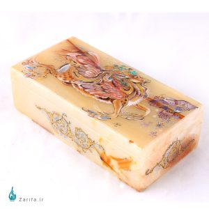 جعبه سنگ مرمر بابایی با نگارگری آهو اثر هداوند