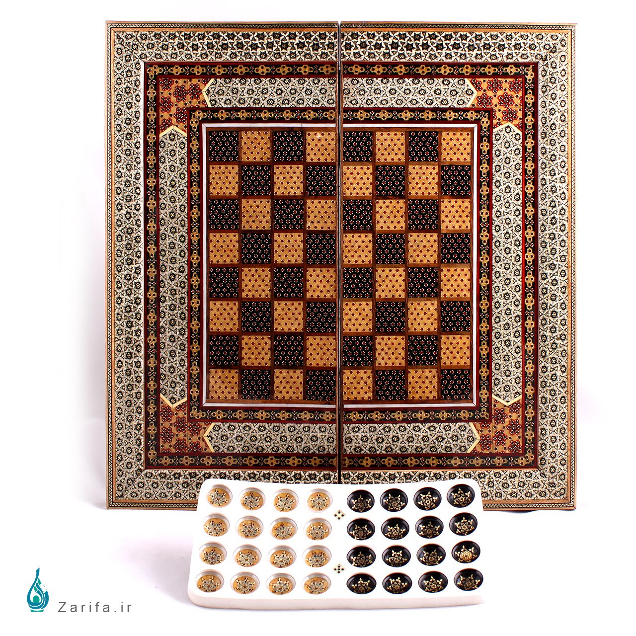 تخته نرد و شطرنج خاتم کاری