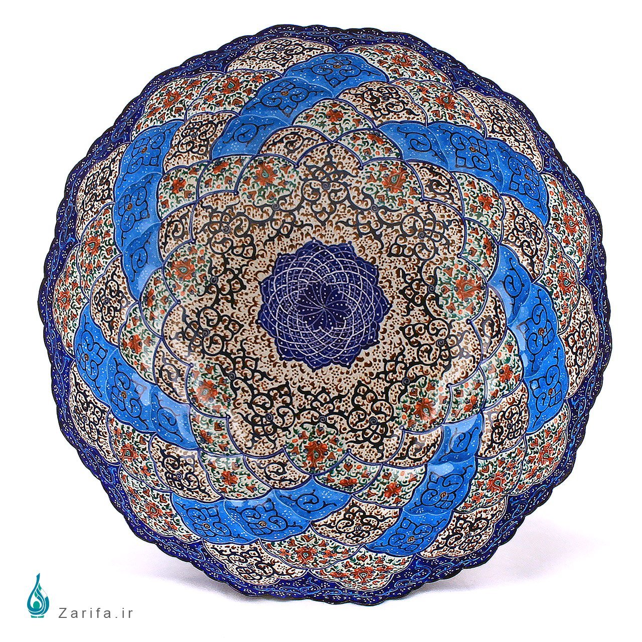 کاسه پایه دار لب دالبری میناکاری 30 - Image 2