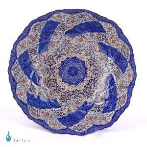 بشقاب میناکاری لبه دالبری برجسته قطر 30