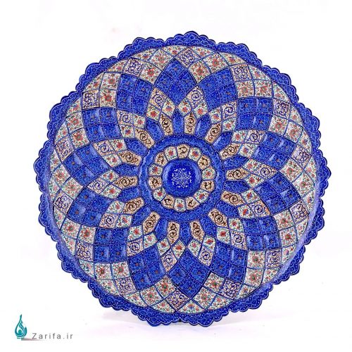 بشقاب میناکاری لبه دالبری برجسته قطر 30 سانتی متر - Image 6