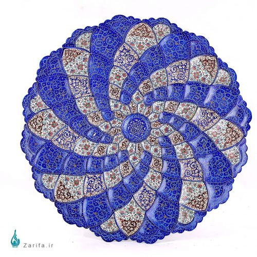 بشقاب میناکاری لبه دالبری برجسته قطر 30 سانتی متر - Image 10