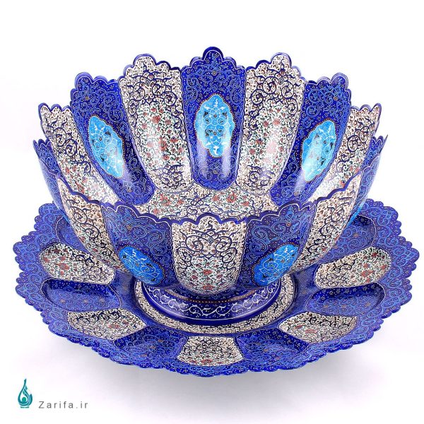 کاسه بشقاب لبه دالبر مینا