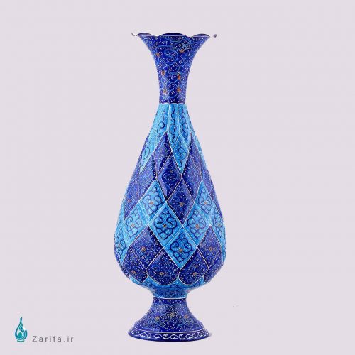گلدان صراحی میناکاری شده ارتفاع 16 سانتی متر - Image 5