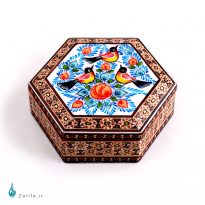 جعبه جواهرات خاتم 6 ضلعی کوچک