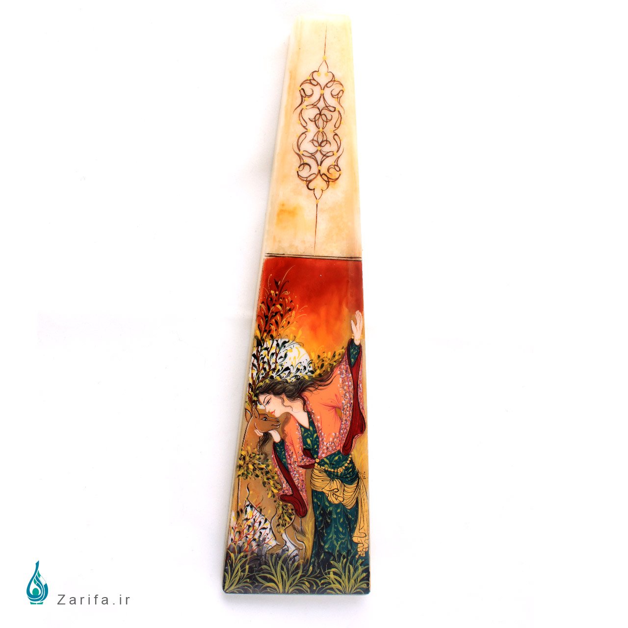 گلدان دیواری سنگ مرمر بابایی با نگارگری معاصر زمانی