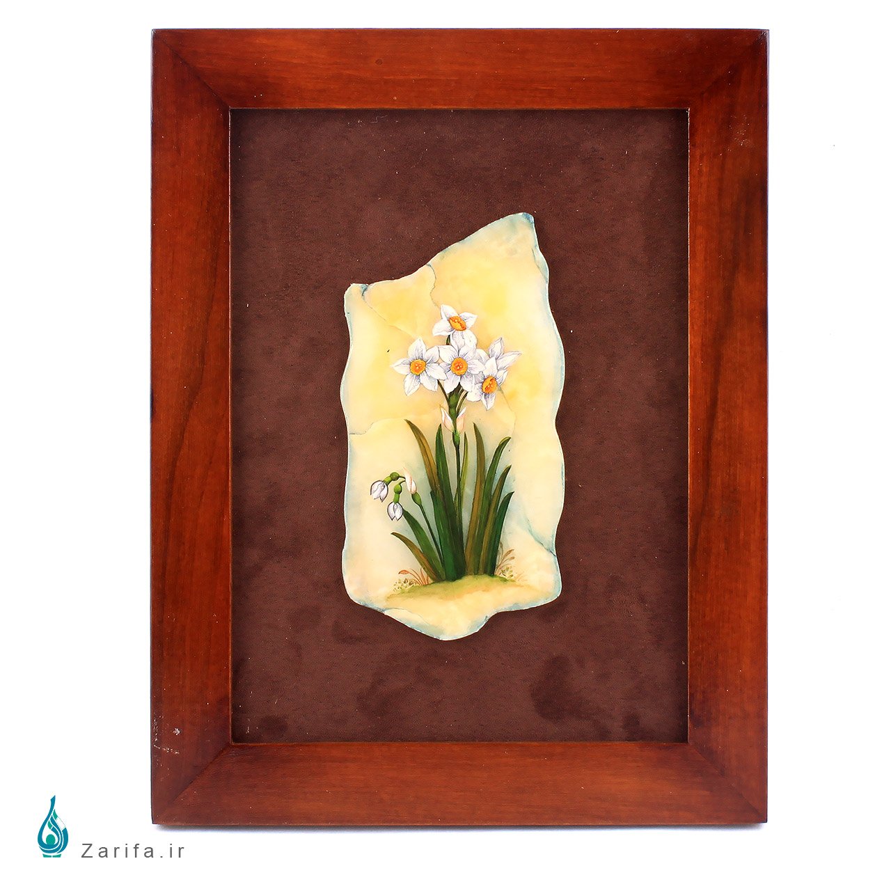 قاب سنگ مرمر بابایی با نرگس قاجاری