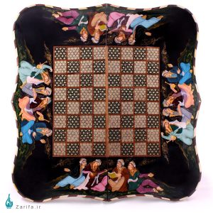 تخته نرد و شطرنج خاتم و نگارگری کروبی دالبری
