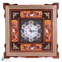 ساعت خاتم و مینا با نگارگری گل و مرغ اثر کروبی
