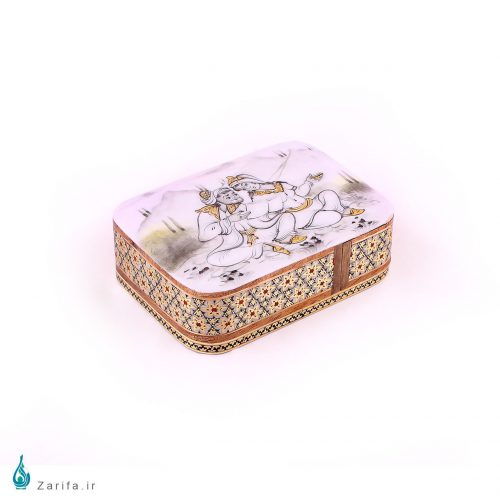 جعبه خاتم با نگارگری غزلخوان