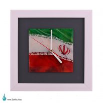 ساعت سنگ مرمر بابایی با نقاشی پرچم ایران (35*35)