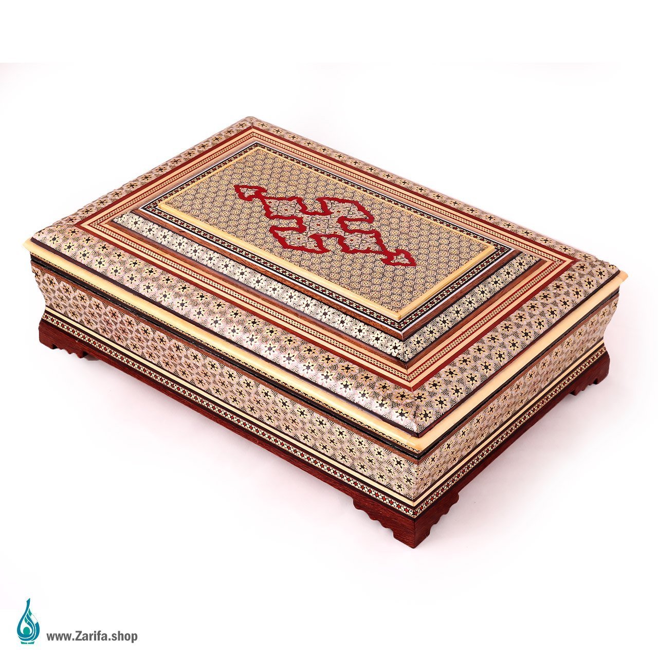 جعبه قرآن خاتم کاری تو جیر