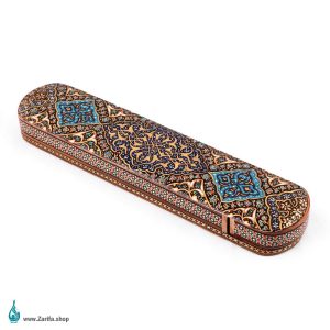 جامضرابی خاتم با نقاشی تذهیب و درب کشویی