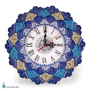 ساعت دیواری لب دالبری میناکاری قطر 30 سانتی متر