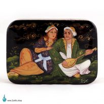 جعبه خاتم با مینیاتور لیلی و مجنون