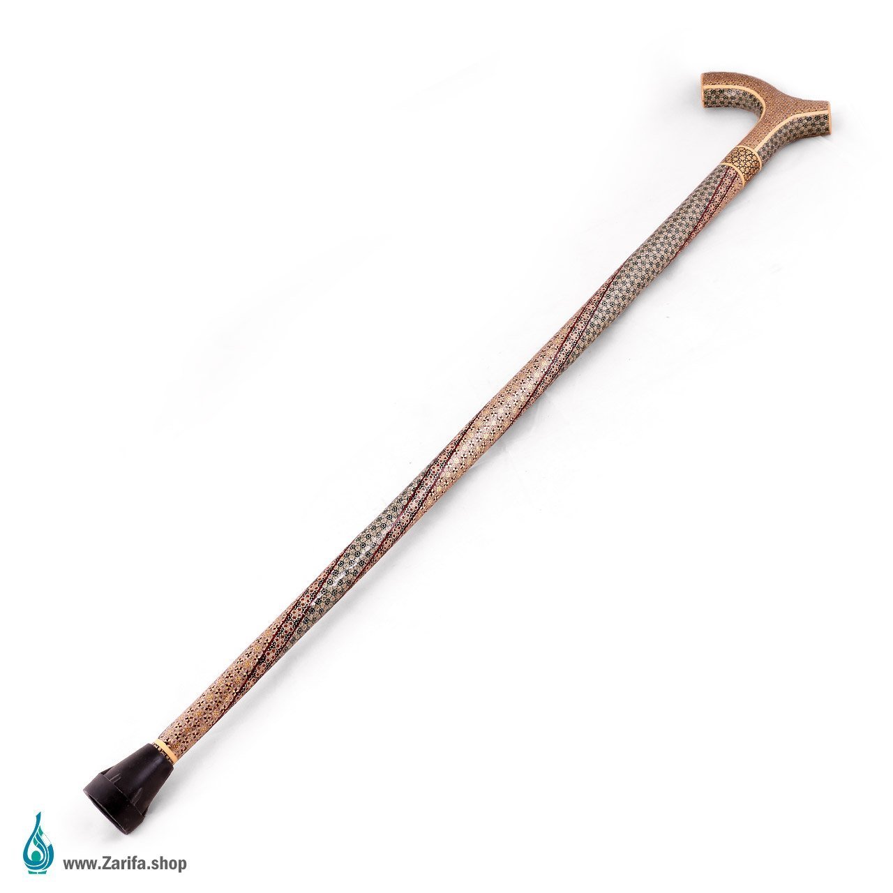 عصا تی شکل خاتم کاری اعلا 90 سانتی متری - Image 3