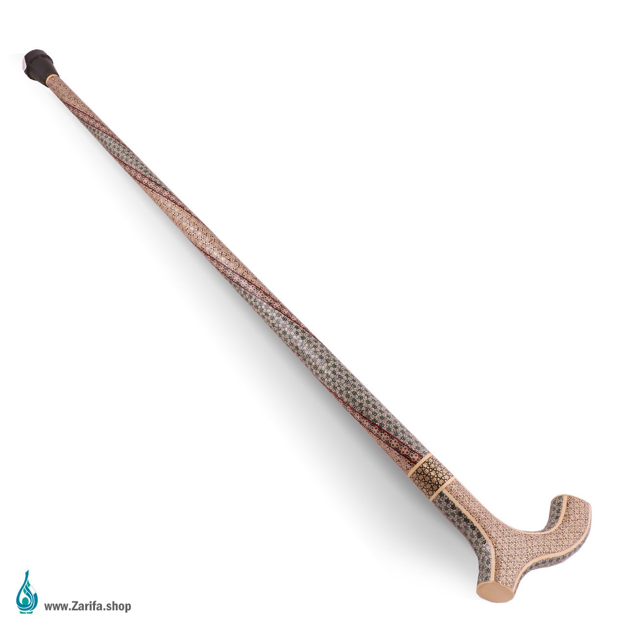 عصا تی شکل خاتم کاری اعلا 90 سانتی متری - Image 2