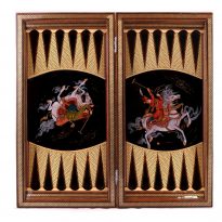 تخته نرد و شطرنج خاتم اعلا با نگارگری چوگان