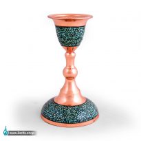 شمعدان فیروزه کوب کوچک- 13 سانتی