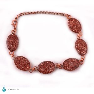 دست بند شش تکه مس و سفال مس مدل بیضی