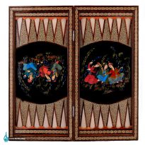 تخته نرد و شطرنج خاتم لب گرد مجلس بزم