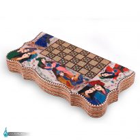 تخته نرد خاتم دالبری زمینه صدف