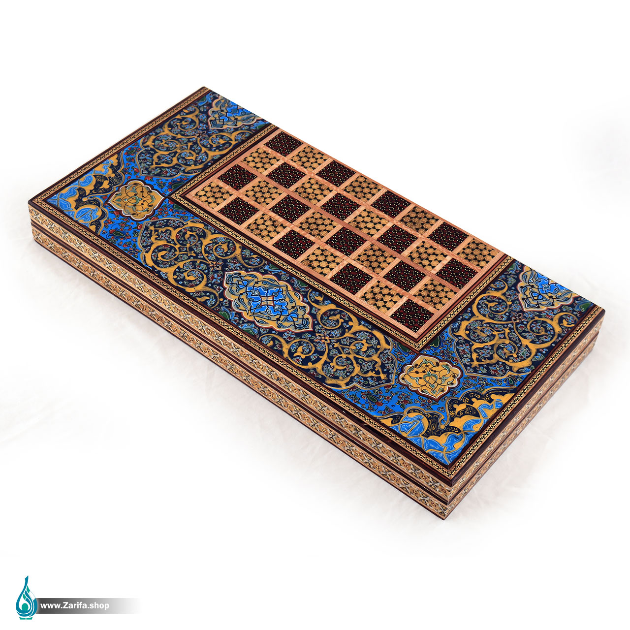 تخته نرد خاتم با تذهیب فاخر 40*40 - Image 3