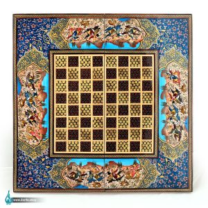تخته نرد خاتم با نقاشی شکار