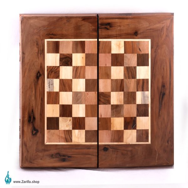 تخته نرد و شطرنج چوب گردو منبت سایز 50 در 50