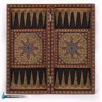 تخته نرد و شطرنج خاتم لب گرد با تذهیب