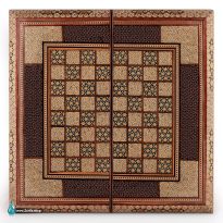 تخته نرد تمام خاتم تخمه دار لب گرد