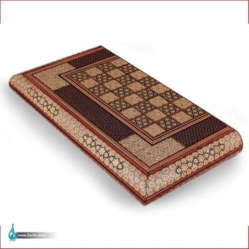 تخته نرد تمام خاتم تخمه دار لب گرد 50*50 - Image 2