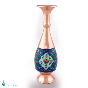 گلدان صراحی مس و پرداز