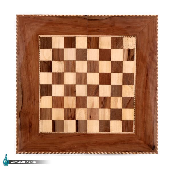 تخته نرد و شطرنج چوب گردو بدنه منبت